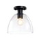 Designers Fountain Indigo 10 in. 1-Light Matte Black Modern Semi Flush Mount with Clear Glass Shade for Bedrooms D312M-SF-MB - alternate 2
